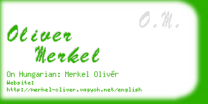 oliver merkel business card